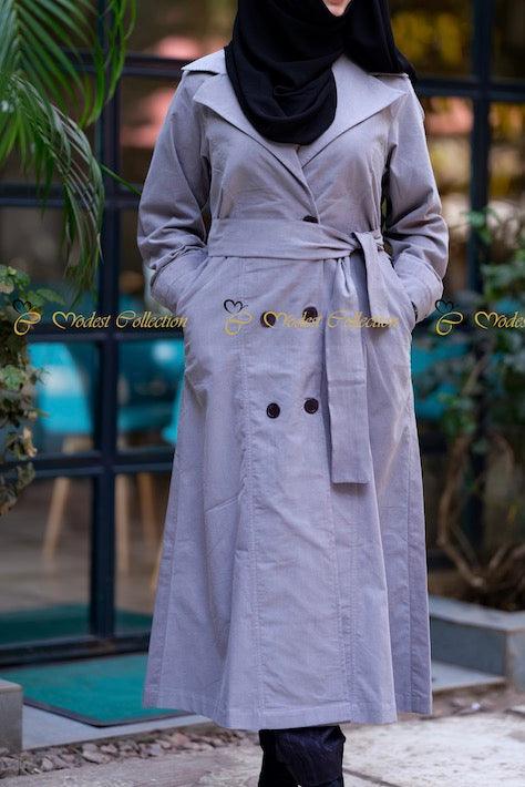 Noor Coat Ash - Modest Collection