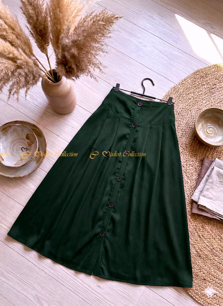 Pencil Skirt Bottle Green