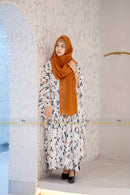 Poly Kaftan Cream printed