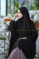 Slub-cotton Prayer Jilbab Black