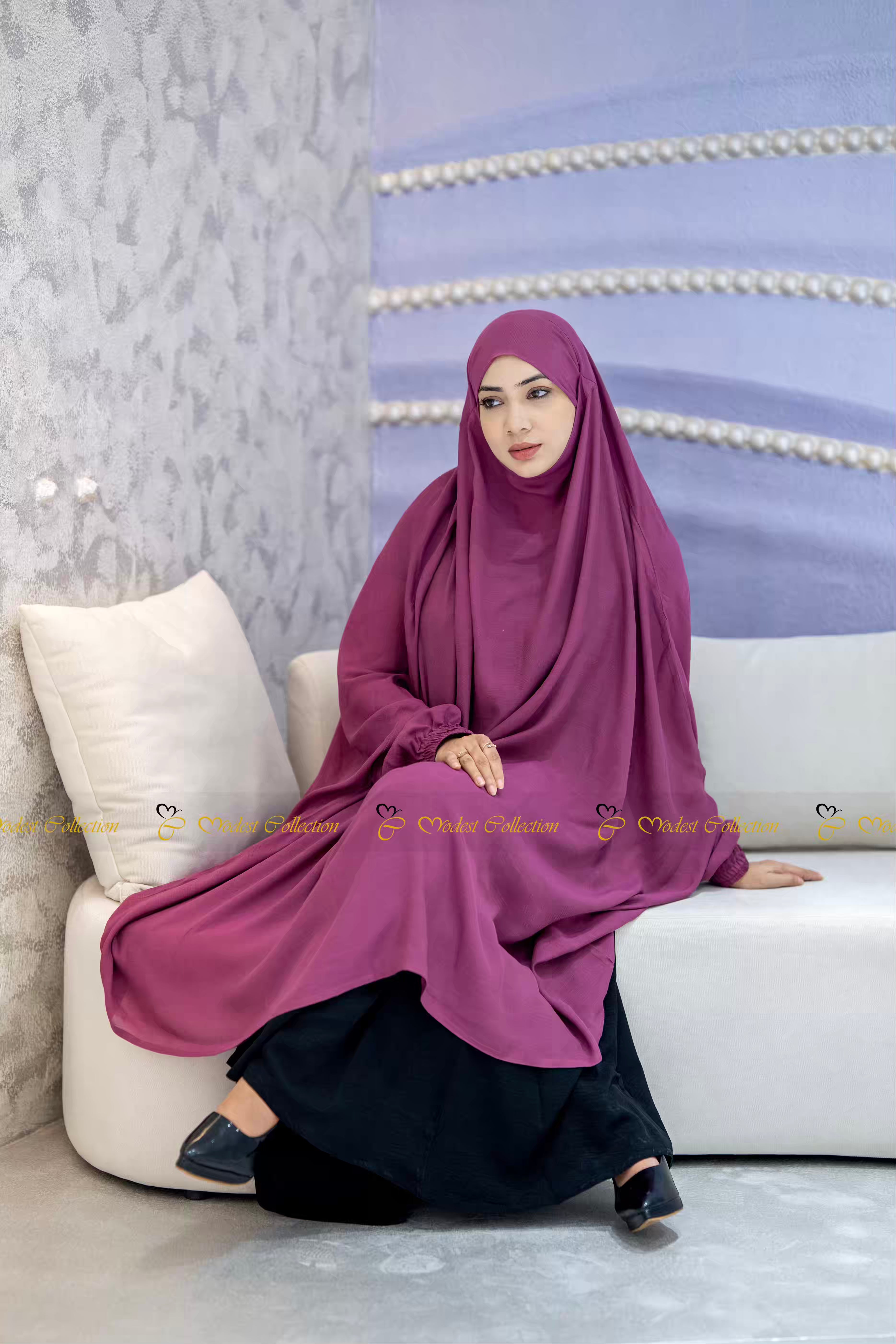 Slub-cotton Prayer Jilbab Onion