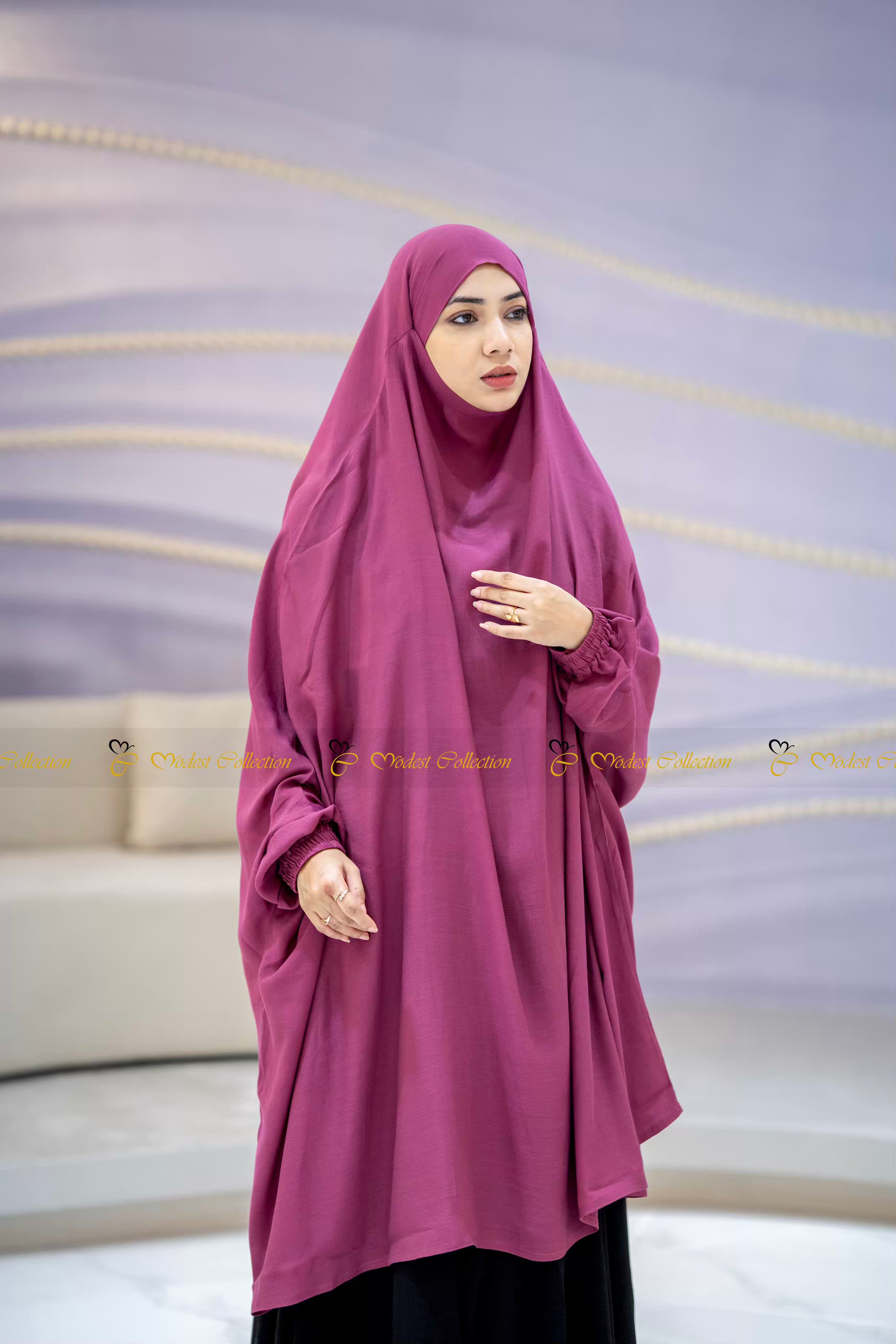 Slub-cotton Prayer Jilbab Onion