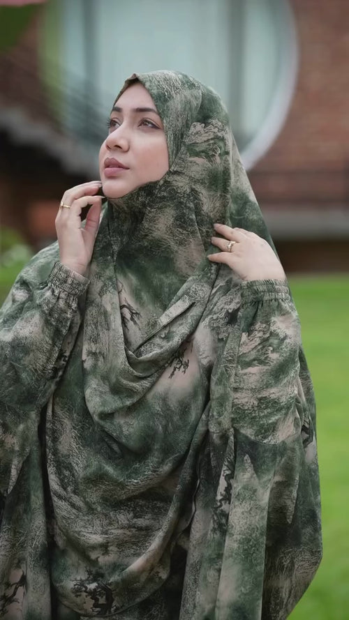 Georgette Khimar Sage Smoke