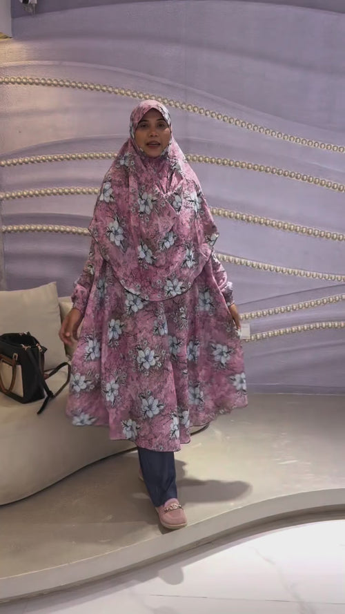 Cotton Khimar Blush