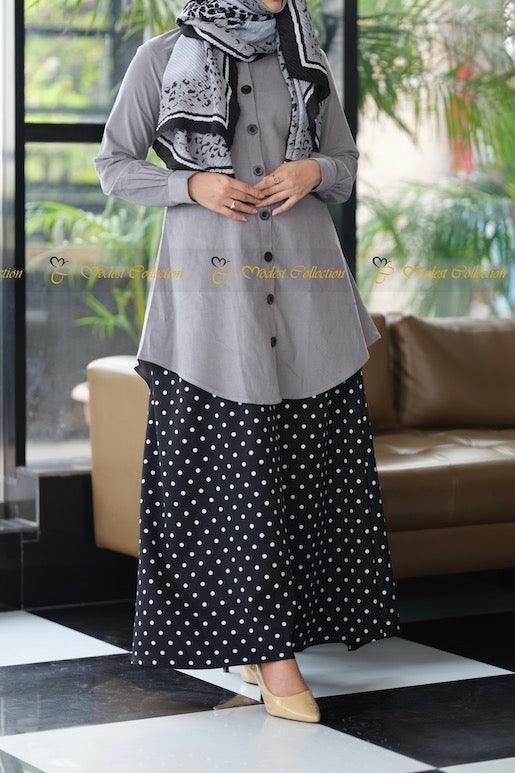 Rafia Top Ash - Modest Collection