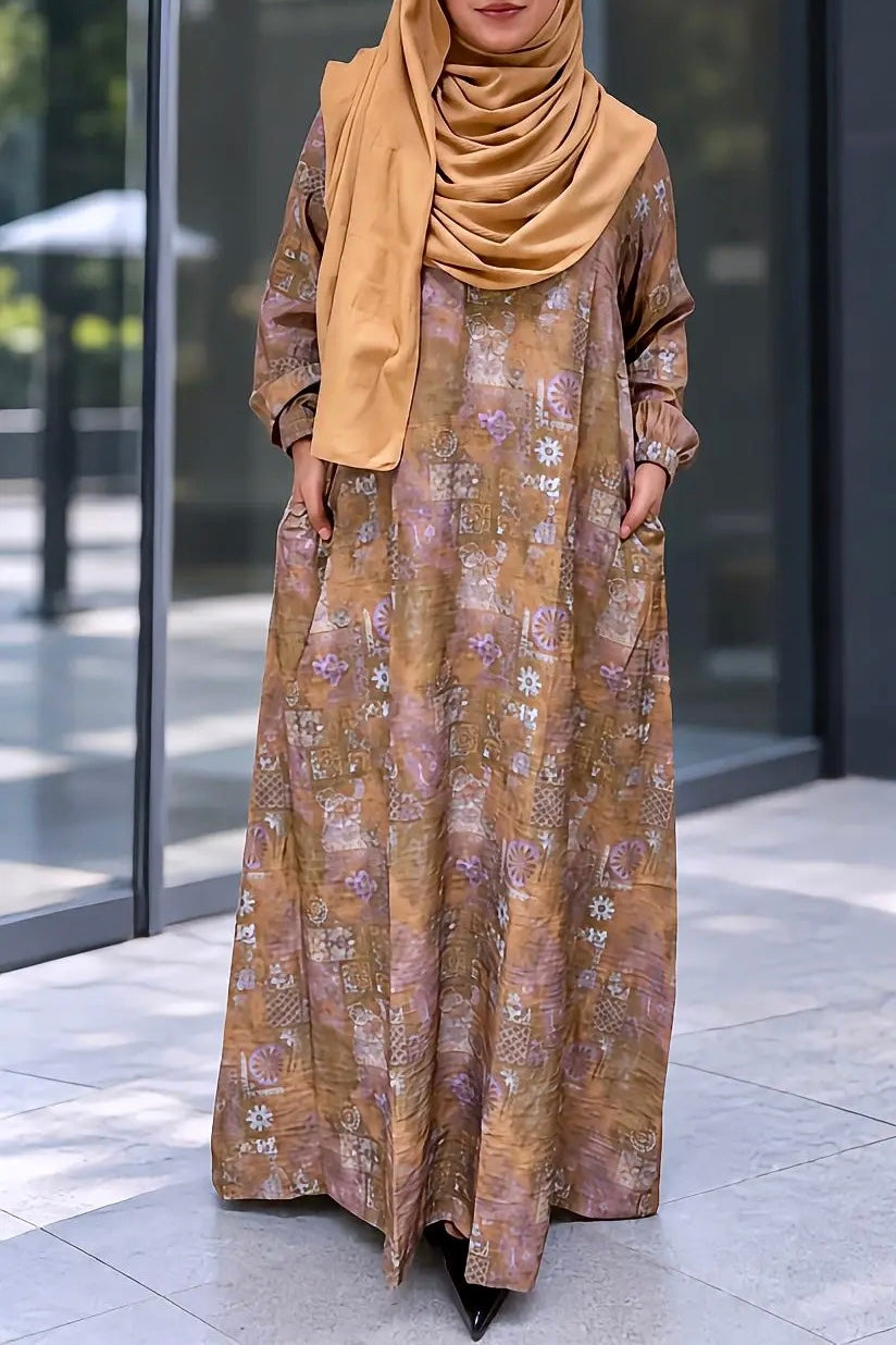 Soft, durable, and lightweight breathable blended fabric of the Modest Collection Sandstone Abaya, designed for effortless everyday elegance and comfortable styling.