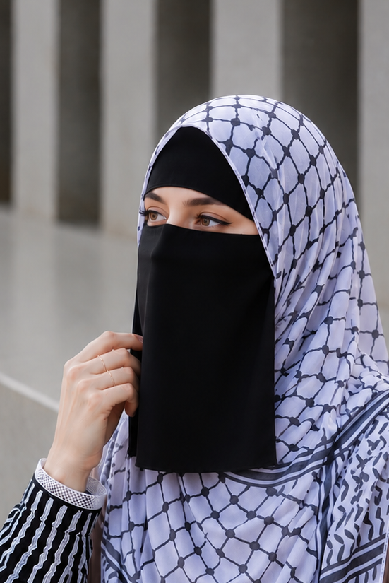 Basic Short Niqab Black