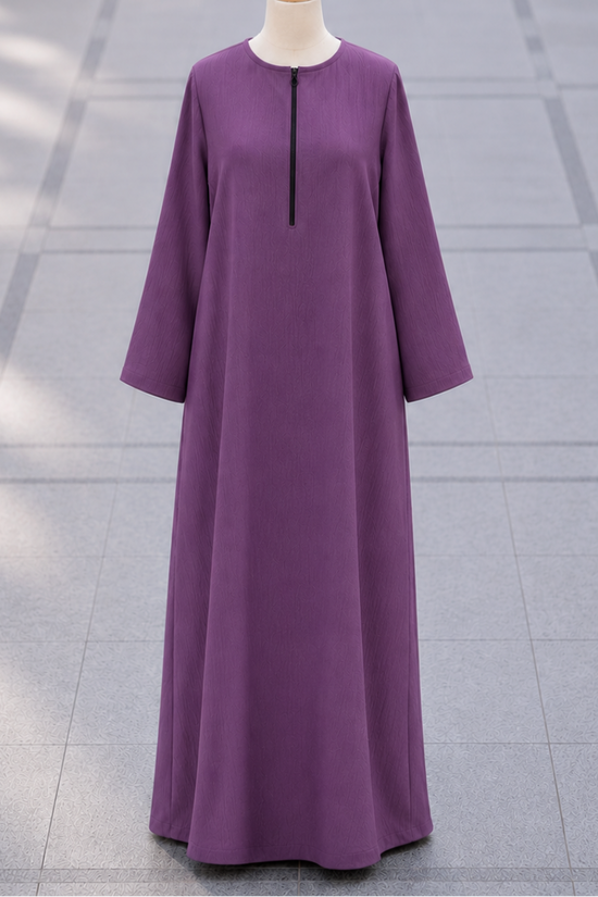 Basic Maxi Abaya/Slip Dress with pockets Violet