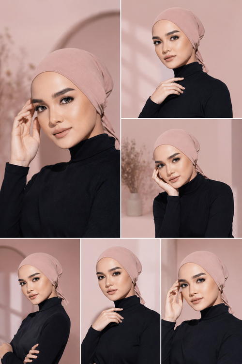 Full Head Cover Under cap with Belt for Muslim Women