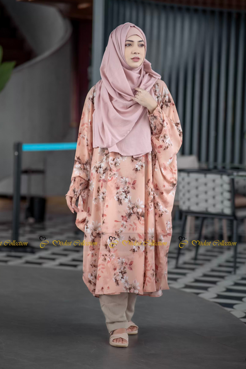 Tanaka Top Peach Floral