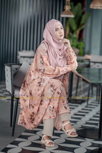 Tanaka Top Peach Floral