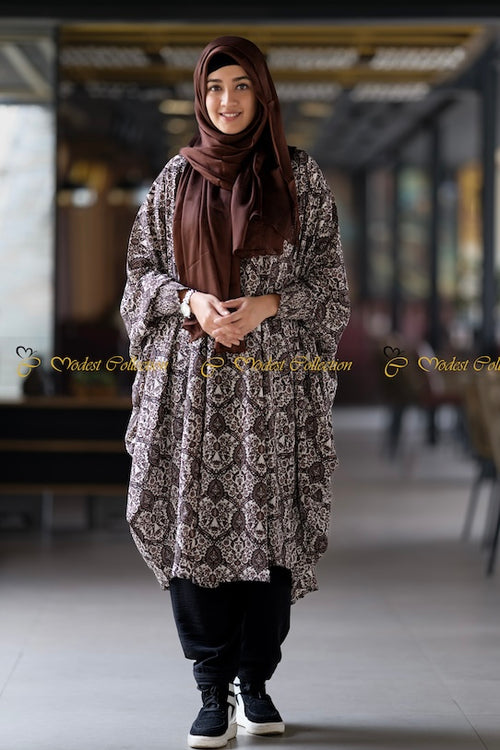 Tanaka Top Printed Black
