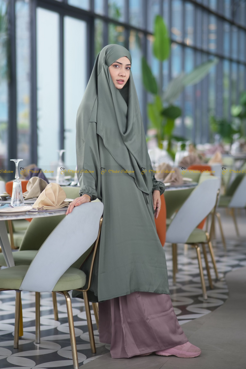 Amaya Niqab attached Jilbab Fern