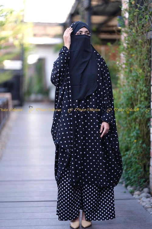 Unjila Jilbab polka black - Modest Collection