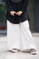 Remie Cotton Formal Pants in white- Front View