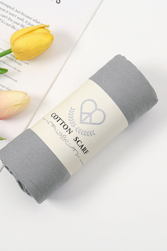 Wrinkle Cotton Hijab Ash