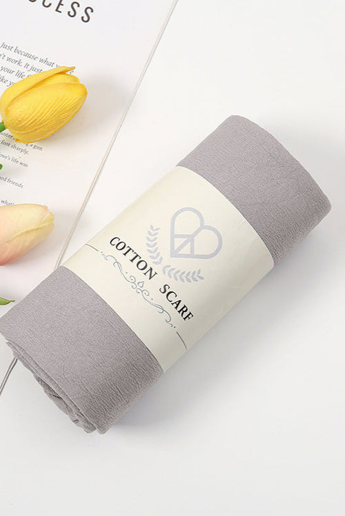 Wrinkle Cotton Hijab light Gray