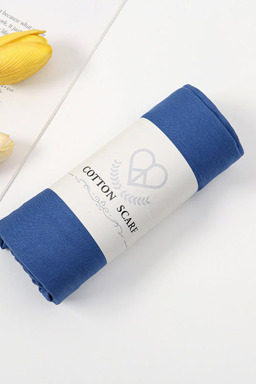 Wrinkle Cotton Hijab Royal Blue
