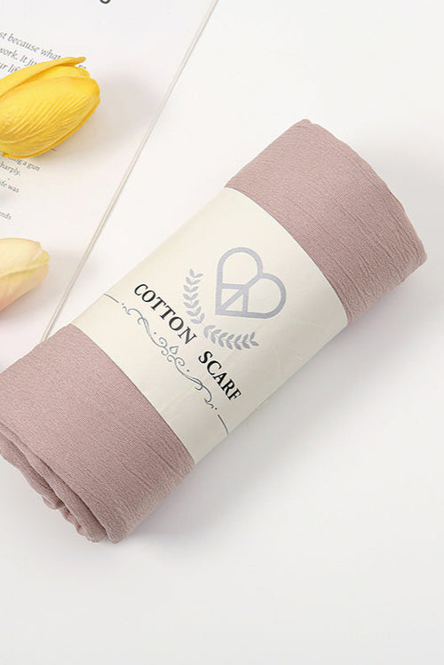 Wrinkle Cotton Hijab Dusty pink