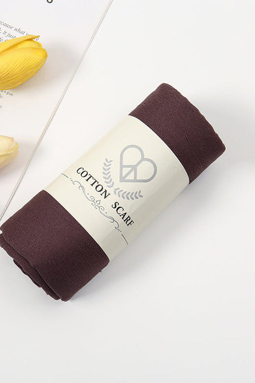 Wrinkle Cotton Hijab leather Purple
