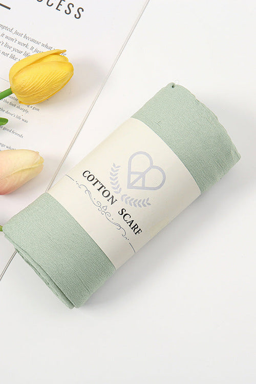 Wrinkle Cotton Hijab Mint