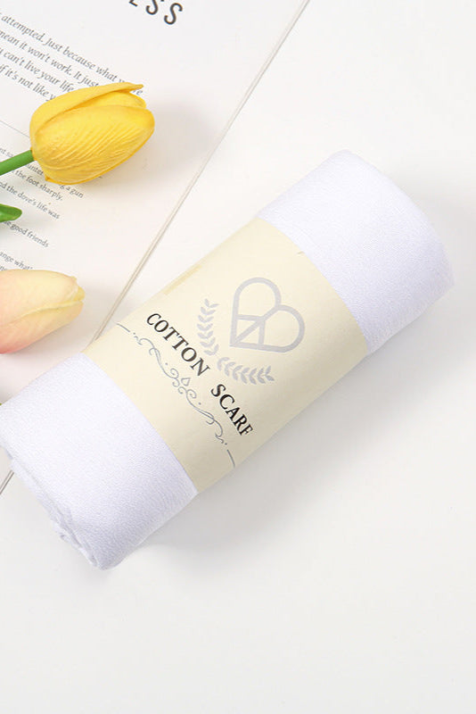 Wrinkle Cotton Hijab White