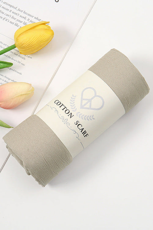Wrinkle Cotton Hijab Beige