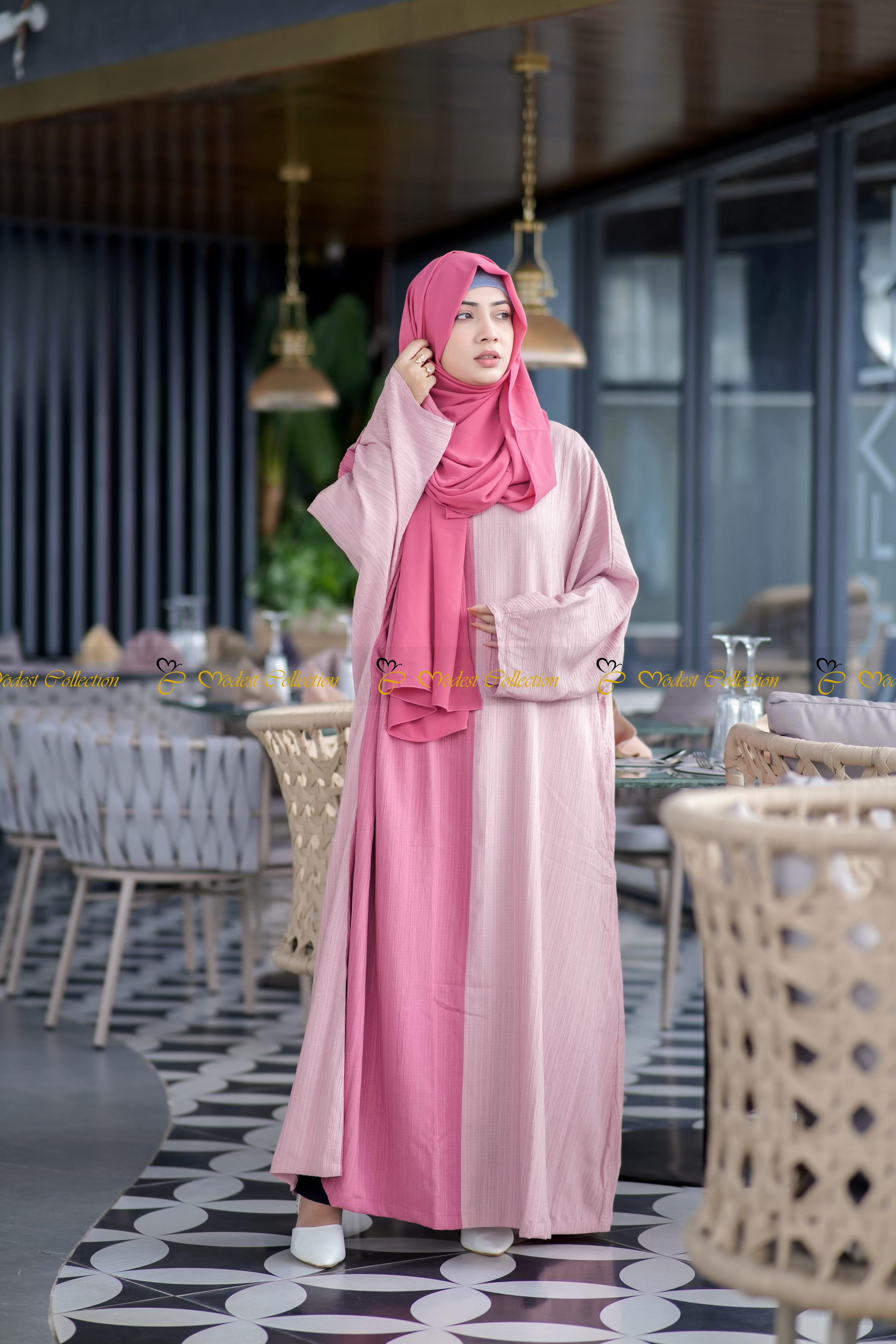 Zayra Abaya Peachy Pink