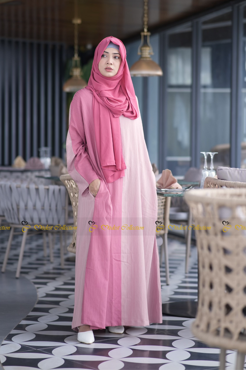 Zayra Abaya Peachy Pink