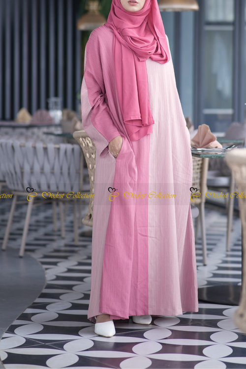 Zayra Abaya Peachy Pink